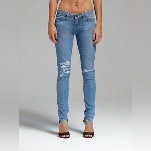 Paige Skyline Ankle Peg Distressed Skinny Jeans Size 32